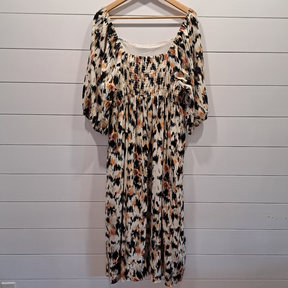 NWT Torrid Pintuck Bodice Peasant Sleeve Cottagecore Boho Midi Dress Plus-size 2 - Picture 4 of 16